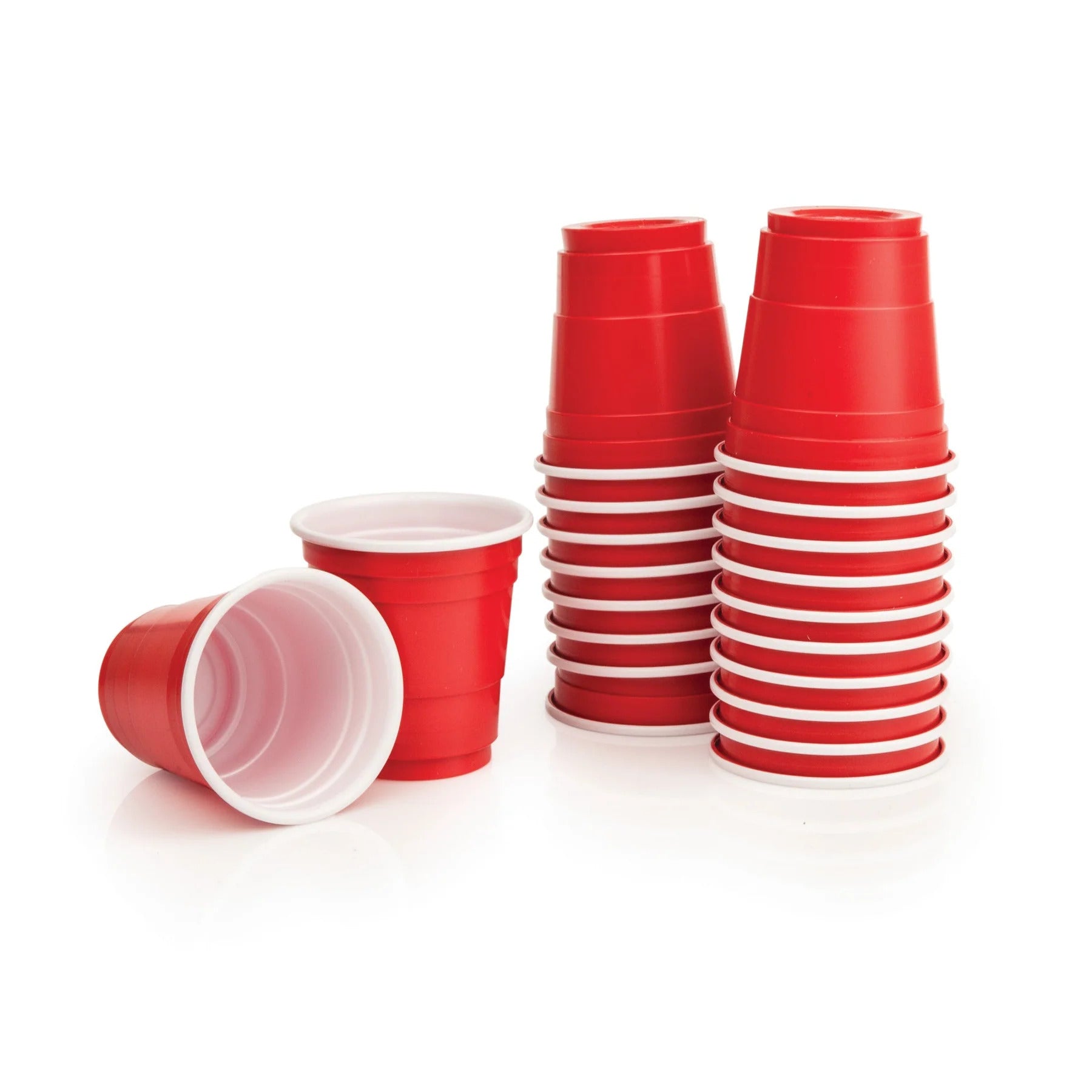 D'eco Reusable Stainless Steel Red Party Cups - 10 Pack