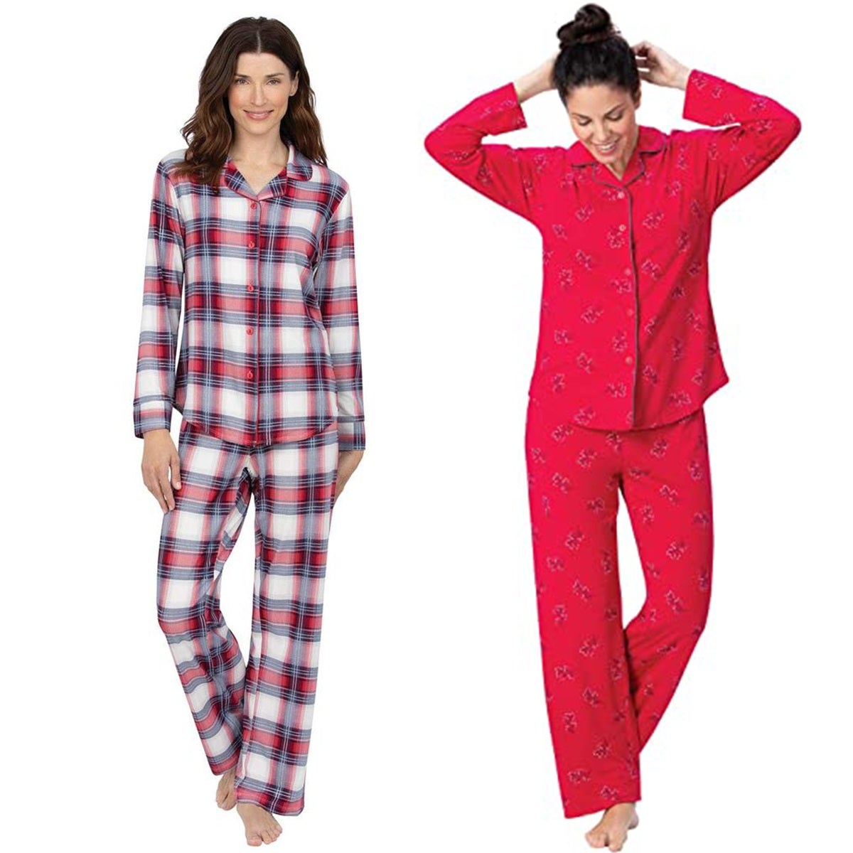 Pajama Pants for Women - 3 Pack Pajama Bottoms - Cotton Blend Flannel Plaid Lounge  Pants, Comfortable PJ Pants (Set B, X-Large) at  Women's Clothing  store