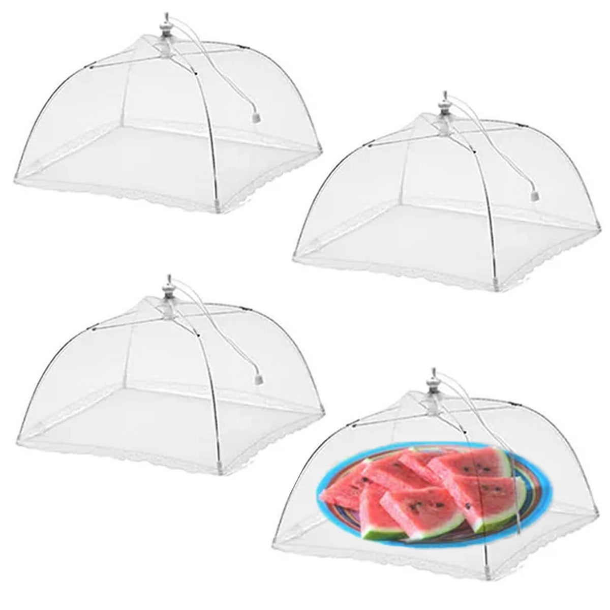 6pk Pop-Up 47x26 Jumbo Outdoor Food Tent Covers - Keep Bugs Out