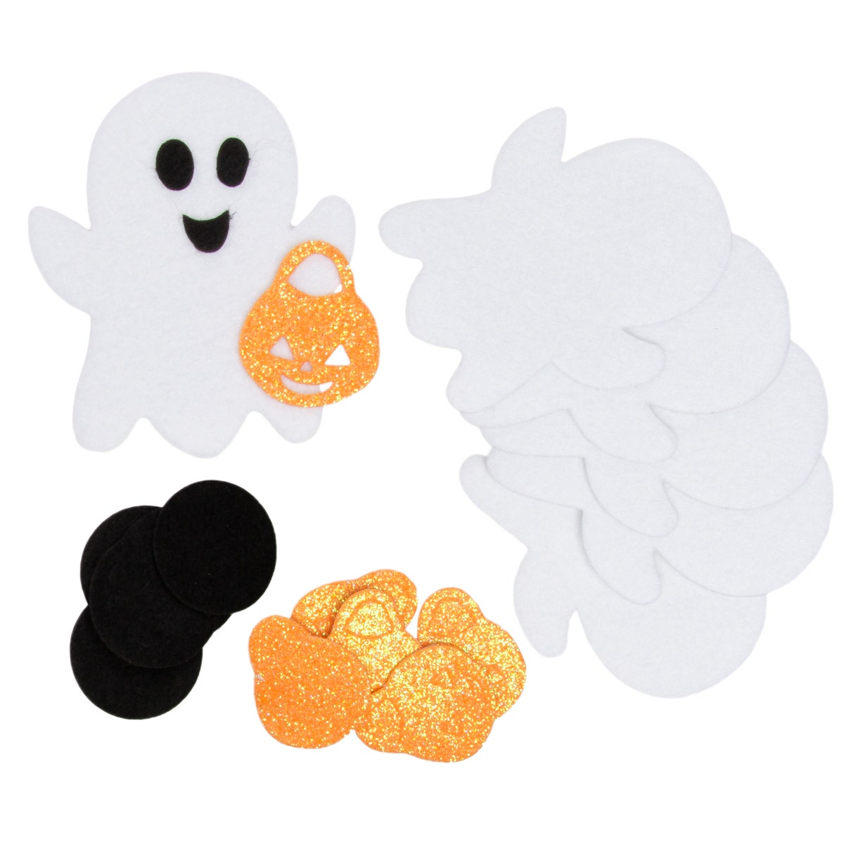Spooky Fun: Glitter Halloween Foam Stickers for Kids Crafts