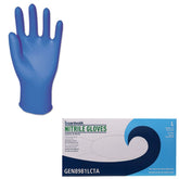 100pk Boardwalk Single Use Disposable Nitrile Industrial Gloves - Latex Free