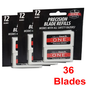 36ct MicroTouch ONE Precision Double Edge Safety Razor Blades