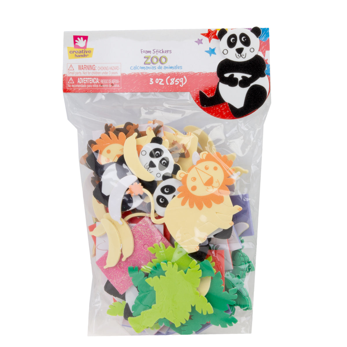 Jumbo Zoo Animals & Flowers Foam Sticker Set - 150+ Stickers Total!