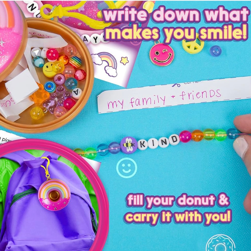 Donut Worries Positivity Jewelry w/ 3 DIY Bracelets & Collector Case