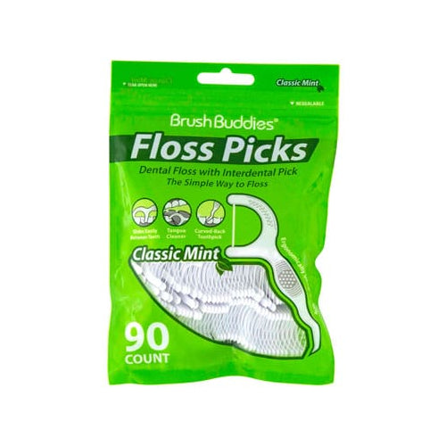 Floss Picks by Brush Buddies - Choose From Charcoal, Sensitive or Mint