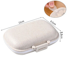 Portable 4" Travel Pill Storage Box w/ 8 Covered Inner Compartments