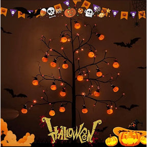 2pk Halloween Pumpkin String Lights 138" Total Length – 30 LED Lights & 2 Modes