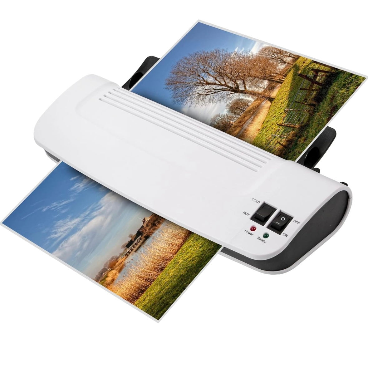 Compact A4 Hot & Cold Laminator, 64 Sheets Per Hour - Includes 30 Sheets!