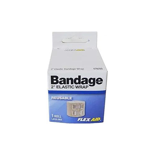 Flex Aid Self Adhering Elastic Bandage, 2" x 5', Latex Free - w/Clips
