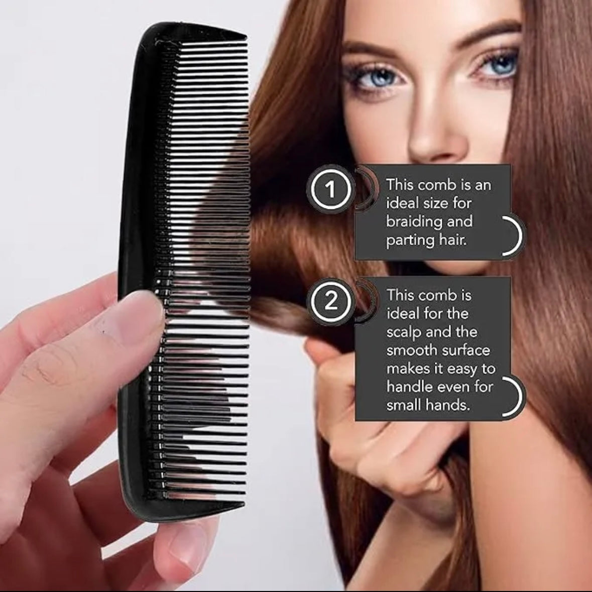 Unbreakable Black Pocket Comb