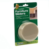 Duck Brand 4pk Of 3.5"  Furniture Sliders - For Easy Use On Carpet