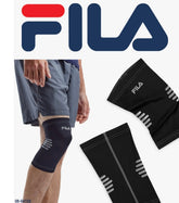 FILA Lightweight  Compression Knee Sleeve - Anti-Odor & 4 Way Stretch