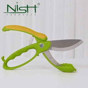 Nish Double Blade Salad Scissors, Veggie Chopper - Easy Fix For Salads!