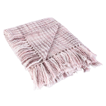 DII 50" x 60" Decorative Throw Blanket With Fringe - Cotton & Acrylic