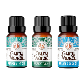 3pk .5fl oz  Guru Nanda Breathe Blends - Peppermint, Eucalyptus & Breath Easy