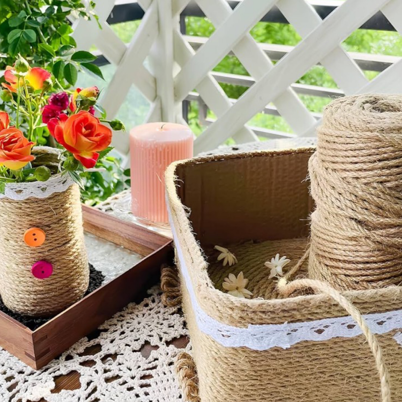 2pk Twisted Jute Twine For Gardening & Crafts - 450ft total