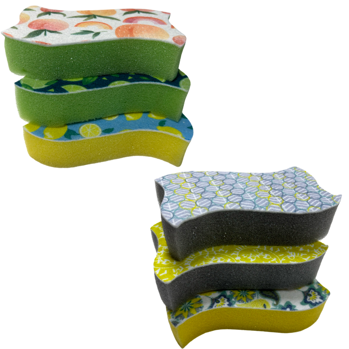 6pk Printed Contour Sponges - Cute Designs!