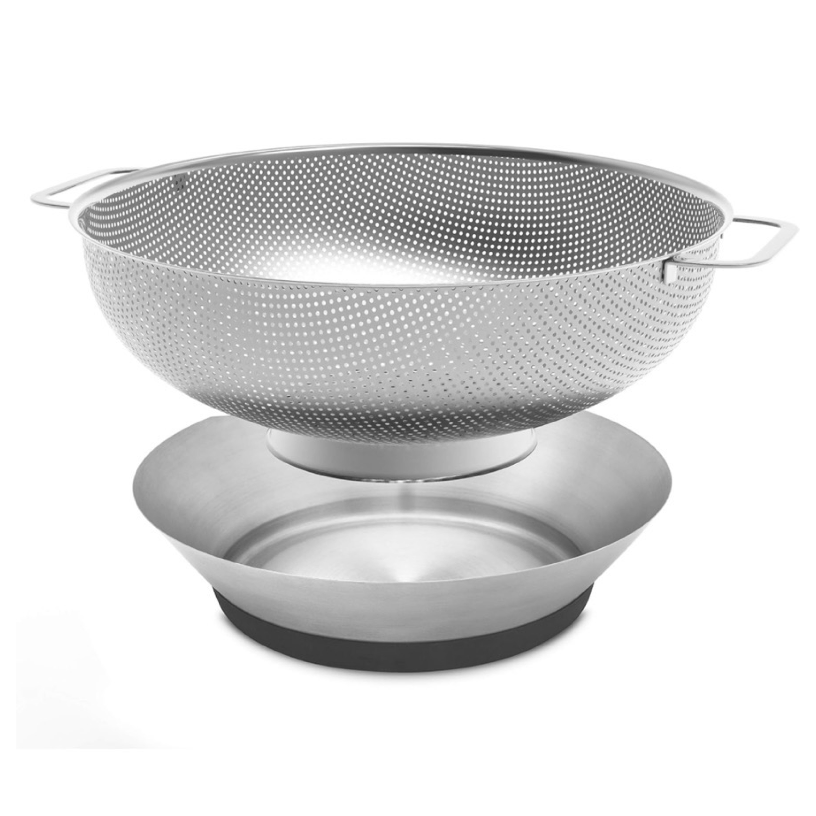 2pc Gipfel Stainless Steel Large 3.8qt Pasta Strainer Colander and Bowl Set