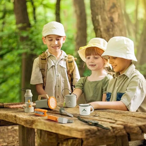 45pc Wooden Kids Camping Toys Set w/Food-Pretend Play