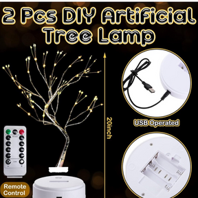 2-Pack LED Trees w/ Adjustable Branches