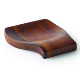 Kamenstein Acacia Wood Spoon Rest w/ Rubber Feet To Protect Surfaces