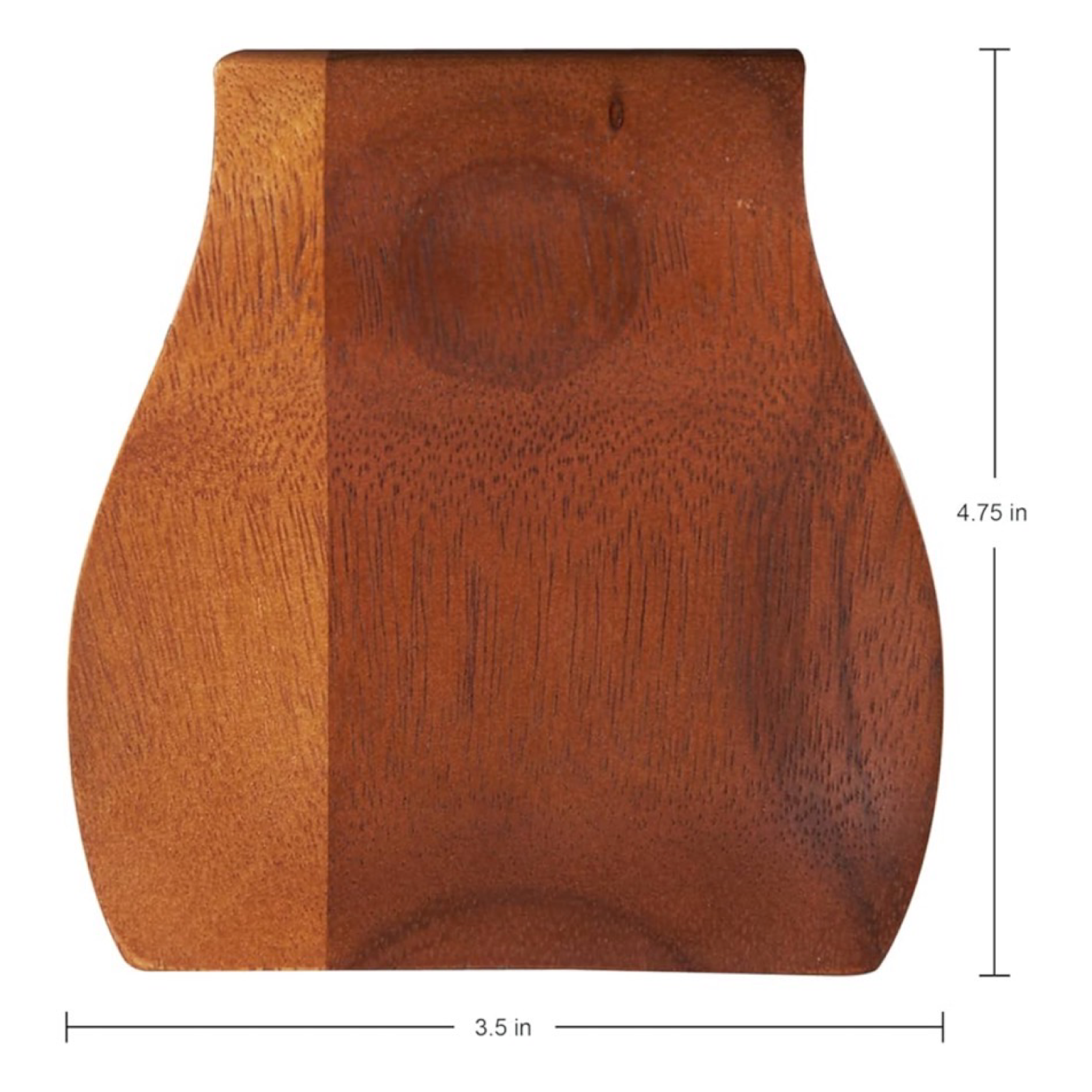 Kamenstein Acacia Wood Spoon Rest w/ Rubber Feet To Protect Surfaces