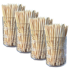 Blake & Croft 4pk Of 2.5" Wooden Toothpicks & Holders - 360 Total Picks