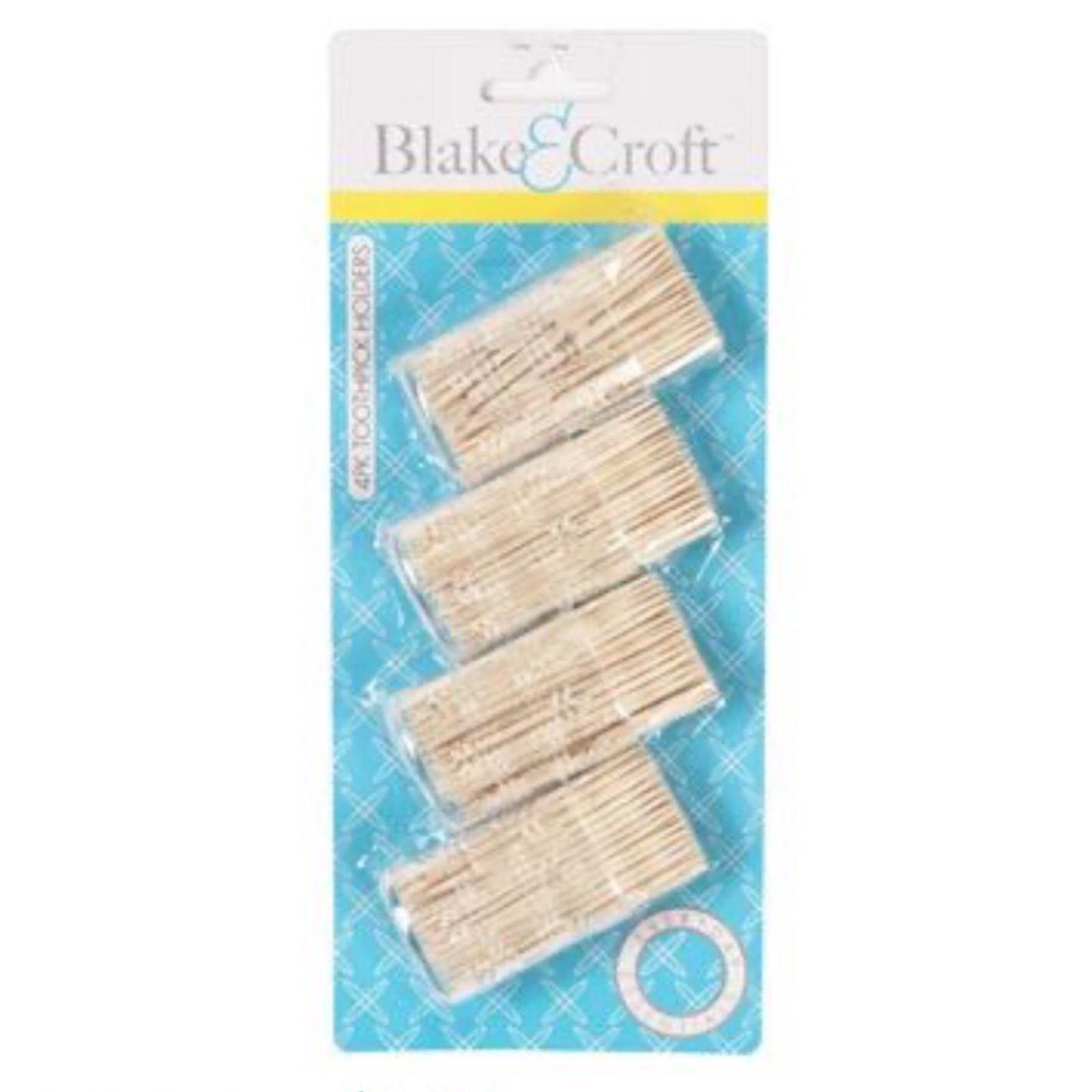 Blake & Croft 4pk Of 2.5" Wooden Toothpicks & Holders - 360 Total Picks