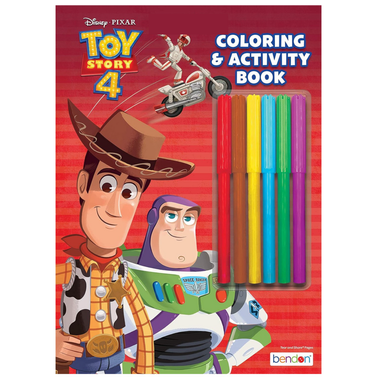 32pg Toy Story 4 Coloring Activity Book With 6 Markers By Bendon