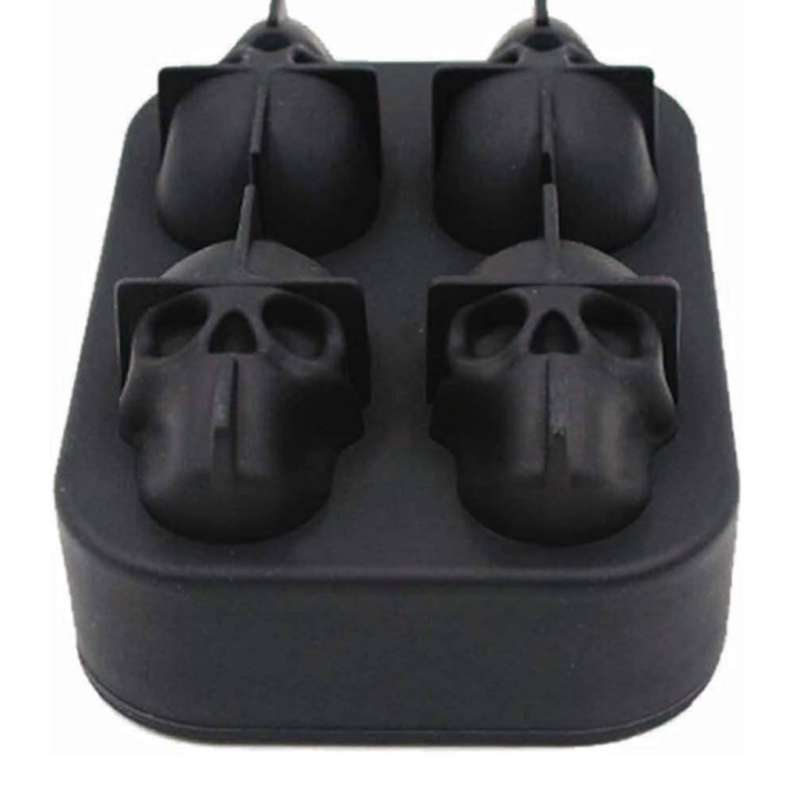 2pk of 3D Silicone Skull Ice Molds, Easy Release - For Drinks or Candy Making