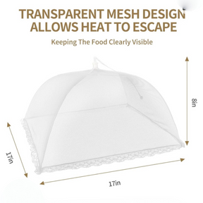 3pk 17" x 17" Large Pop-Up Food Tents, Covers For Outdoors- Keep Bugs Off!