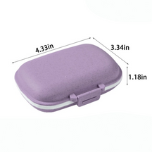 Portable 4" Travel Pill Storage Box w/8 Covered Inner Compartments