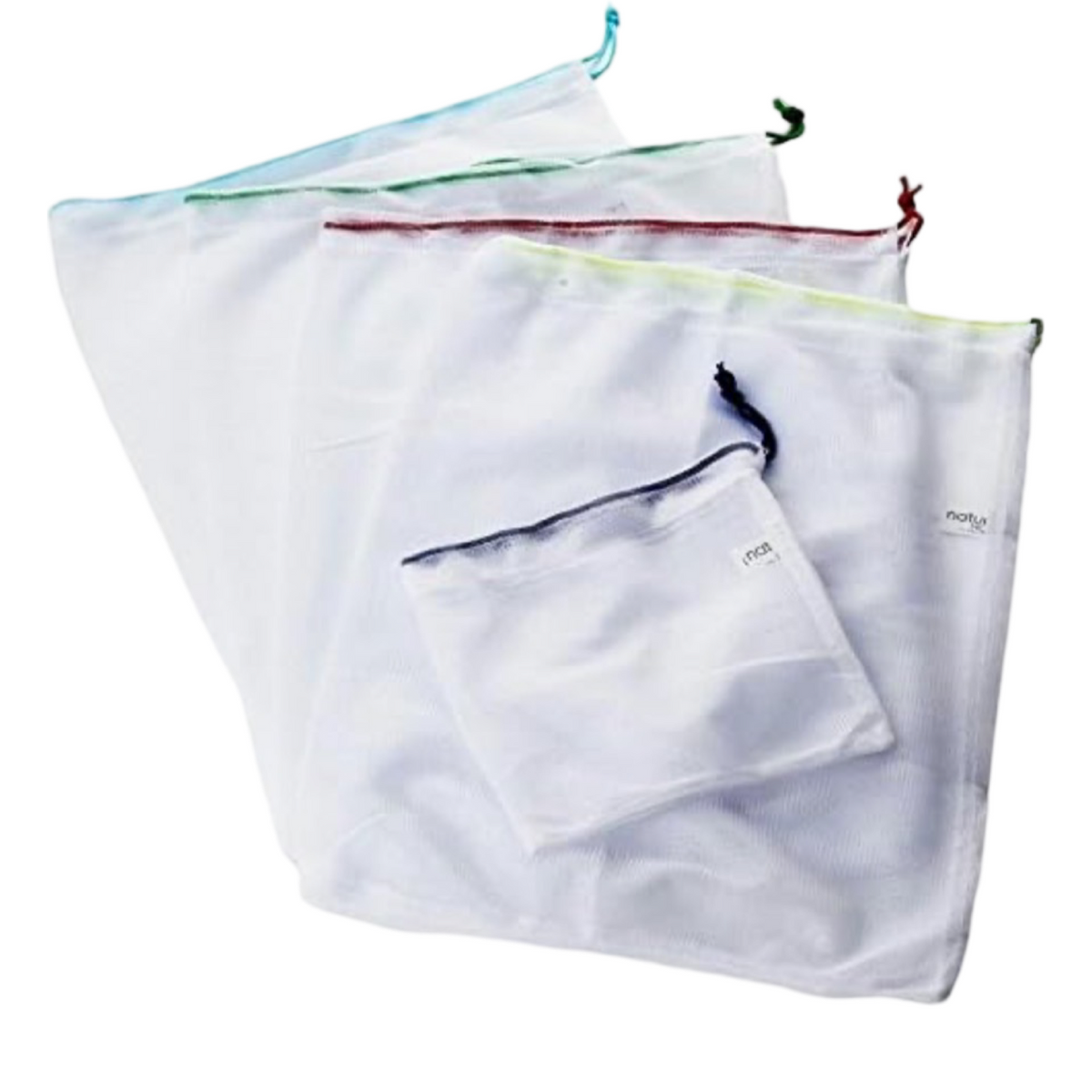 5pk Reusable Drawstring Veggie Bags For Produce By Natural Home