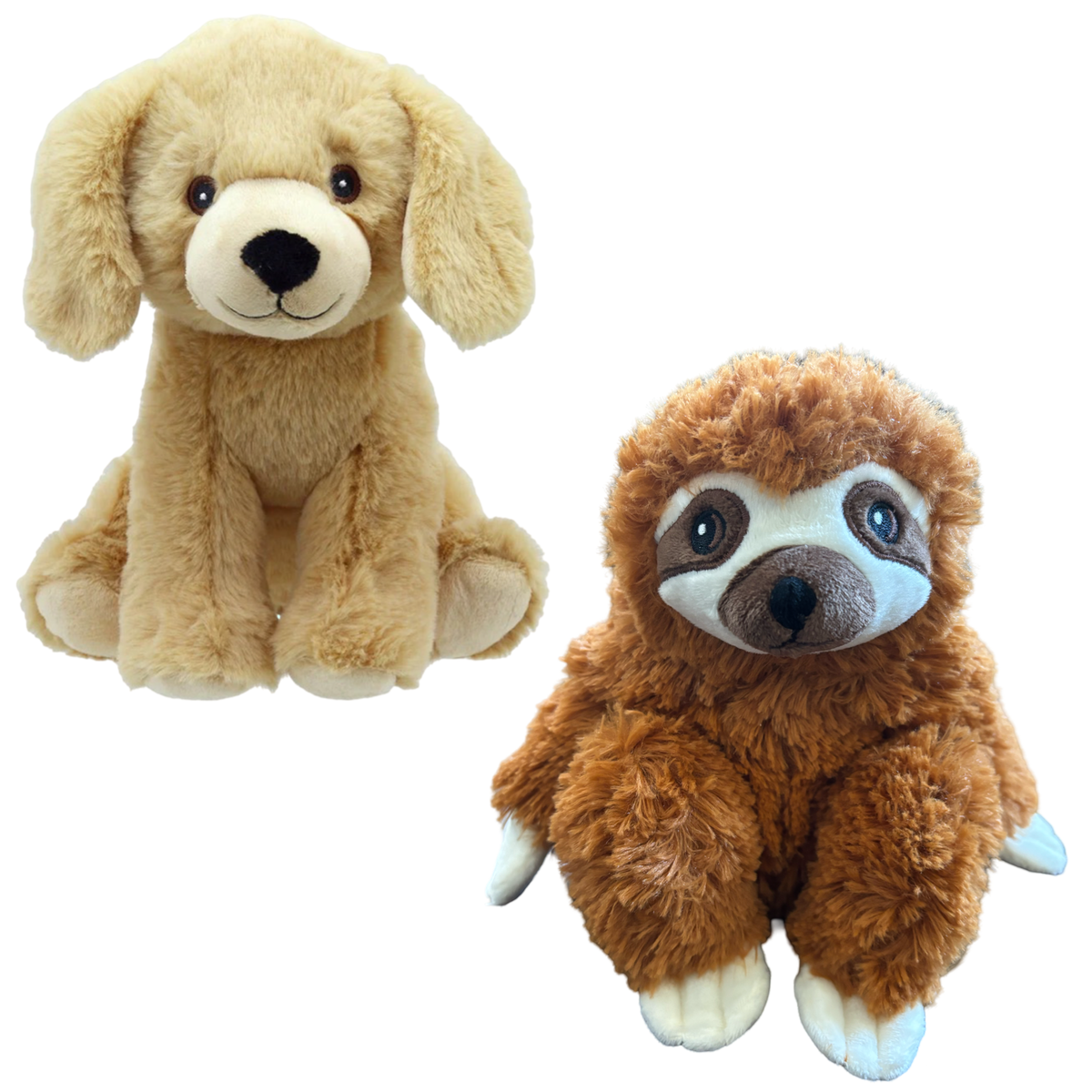 9" Wishpets Plush Stuffed Animals - Sloth or Golden Retreiver