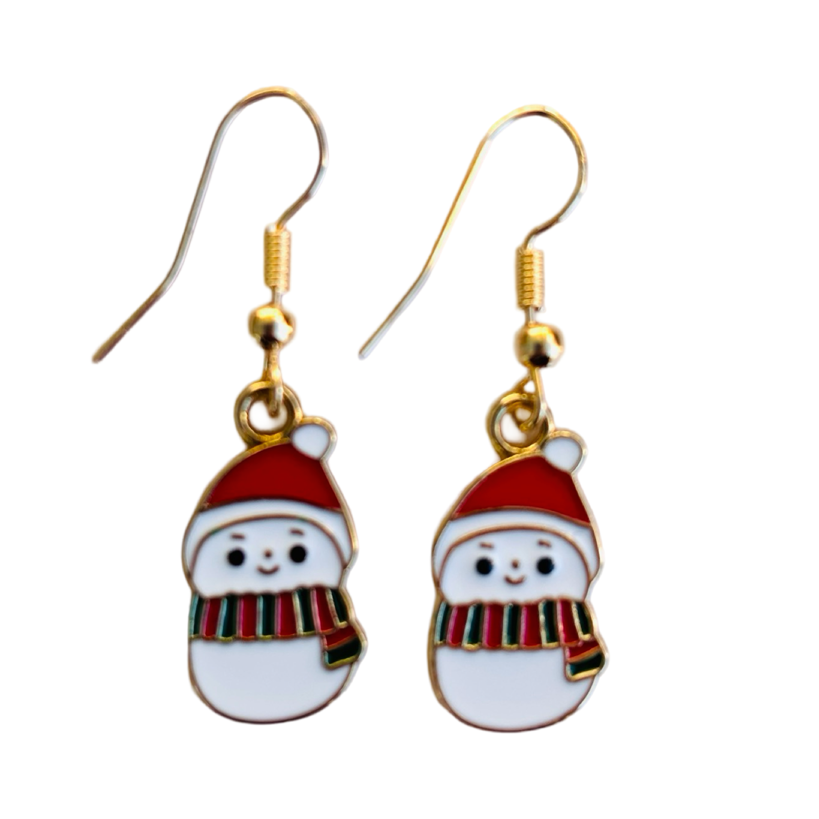 5 Pairs Cute Holiday Enamel Earrings w/ Backs - Christmas & Winter Fun!