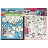 13" Colorups 2pk Posters - My Little Pony and Peppa Pig w/ Markers