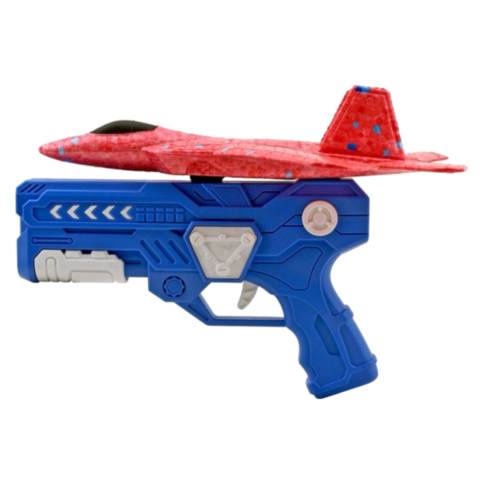 Foam Airplane Launcher Gun, Indoor/Outdoor - Flies Up To 30 Feet!