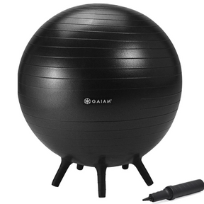 25.5" Gaiam No Roll Ergonomic Balance Ball Office Chair - With Pump