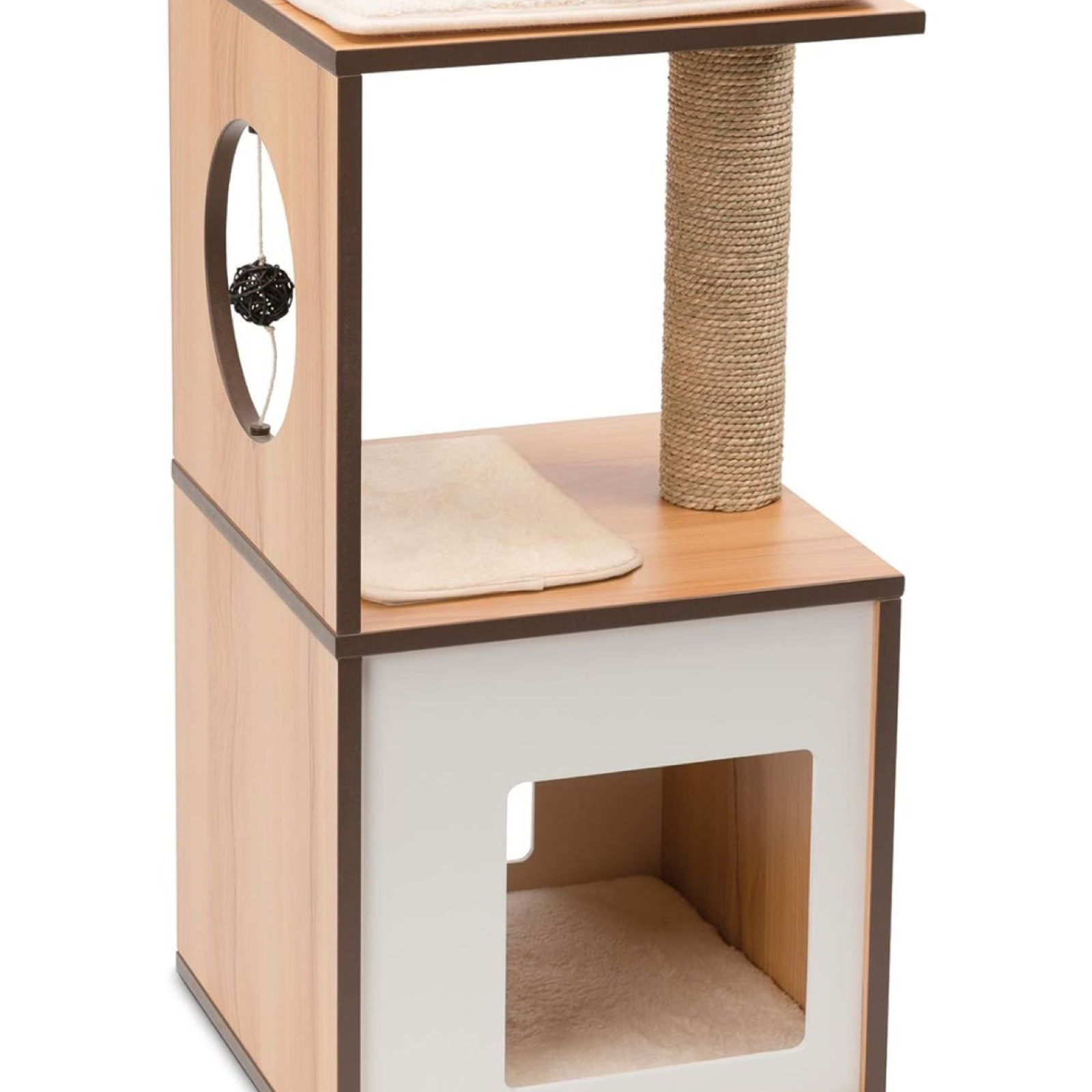 Vesper Walnut All-in-One Cat Tree Box By Catit