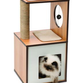 Vesper Walnut All-in-One Cat Tree Box By Catit