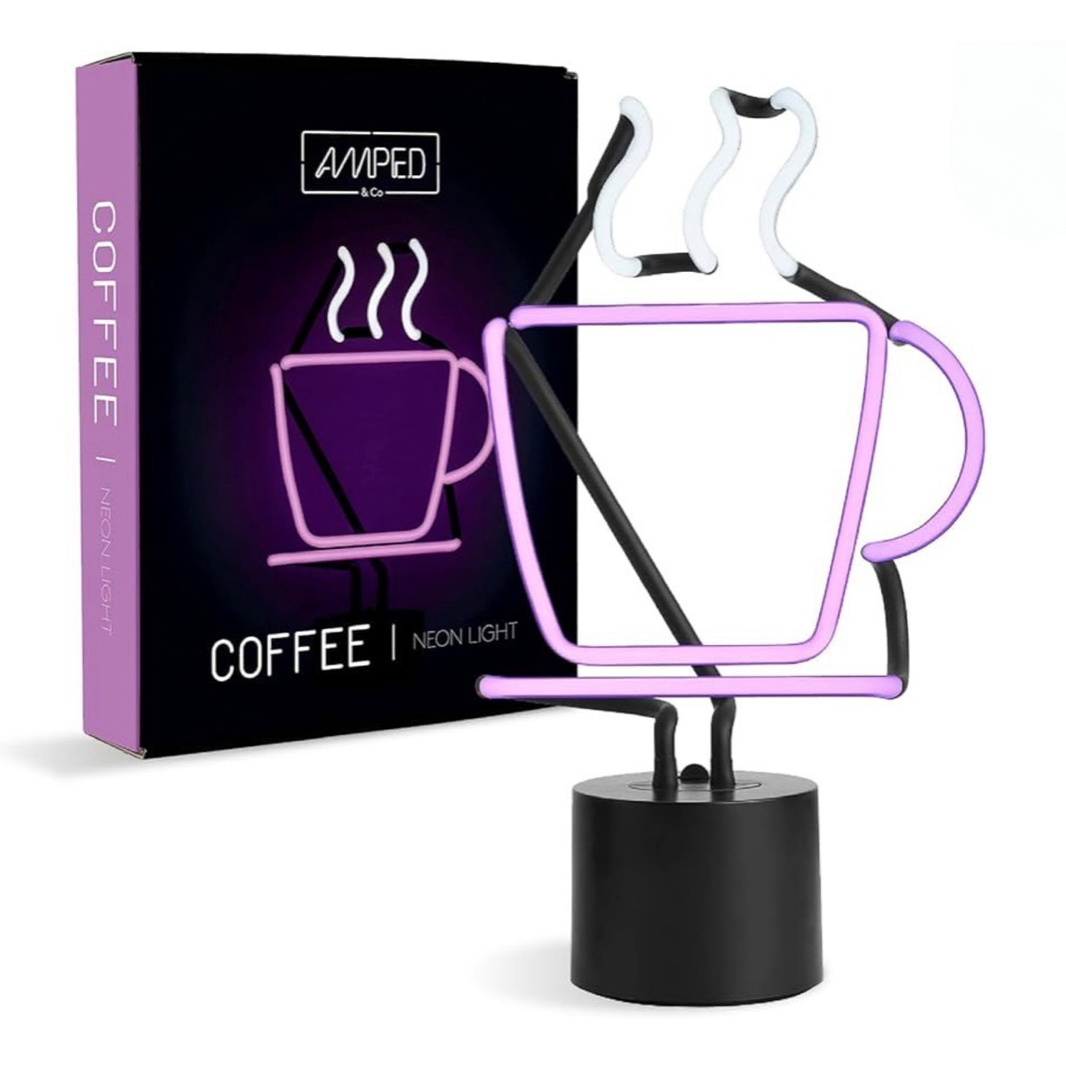 14" x 8" LED Neon Coffee Cup Light by AMPED - Great for Coffee Bars!