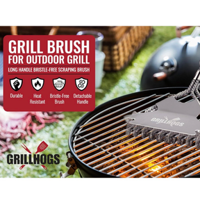 18" GrillHogs Coiled Galvanized Grill Brush - Clean Your BBQ Grates!