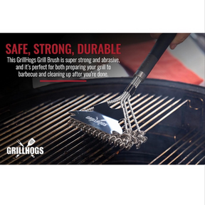 18" GrillHogs Coiled Galvanized Grill Brush - Clean Your BBQ Grates!