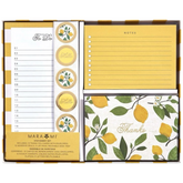 39pc Mara Mi "Lemons" Desk Set - List Pads, Thank You Cards & More