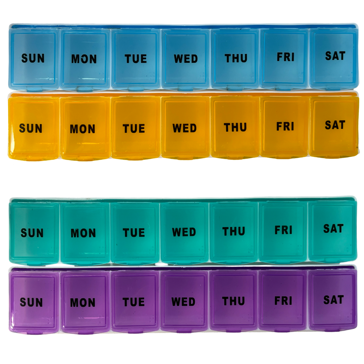 2pk Jumbo 7 Day Weekly Pill Box - Organize Your Medications!