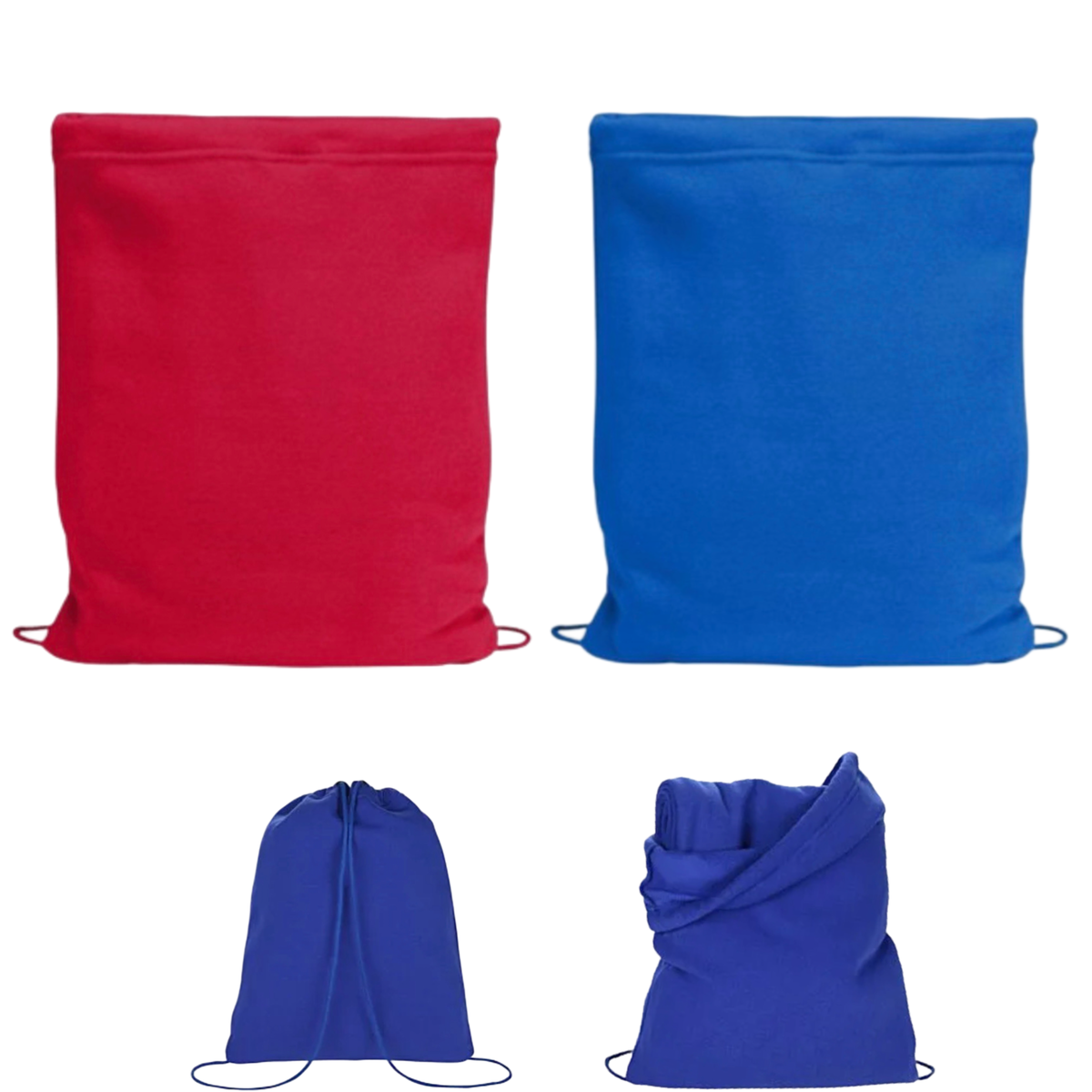48″ x 52″ Fleece Blanket With Attached Drawstring Backpack For Travel