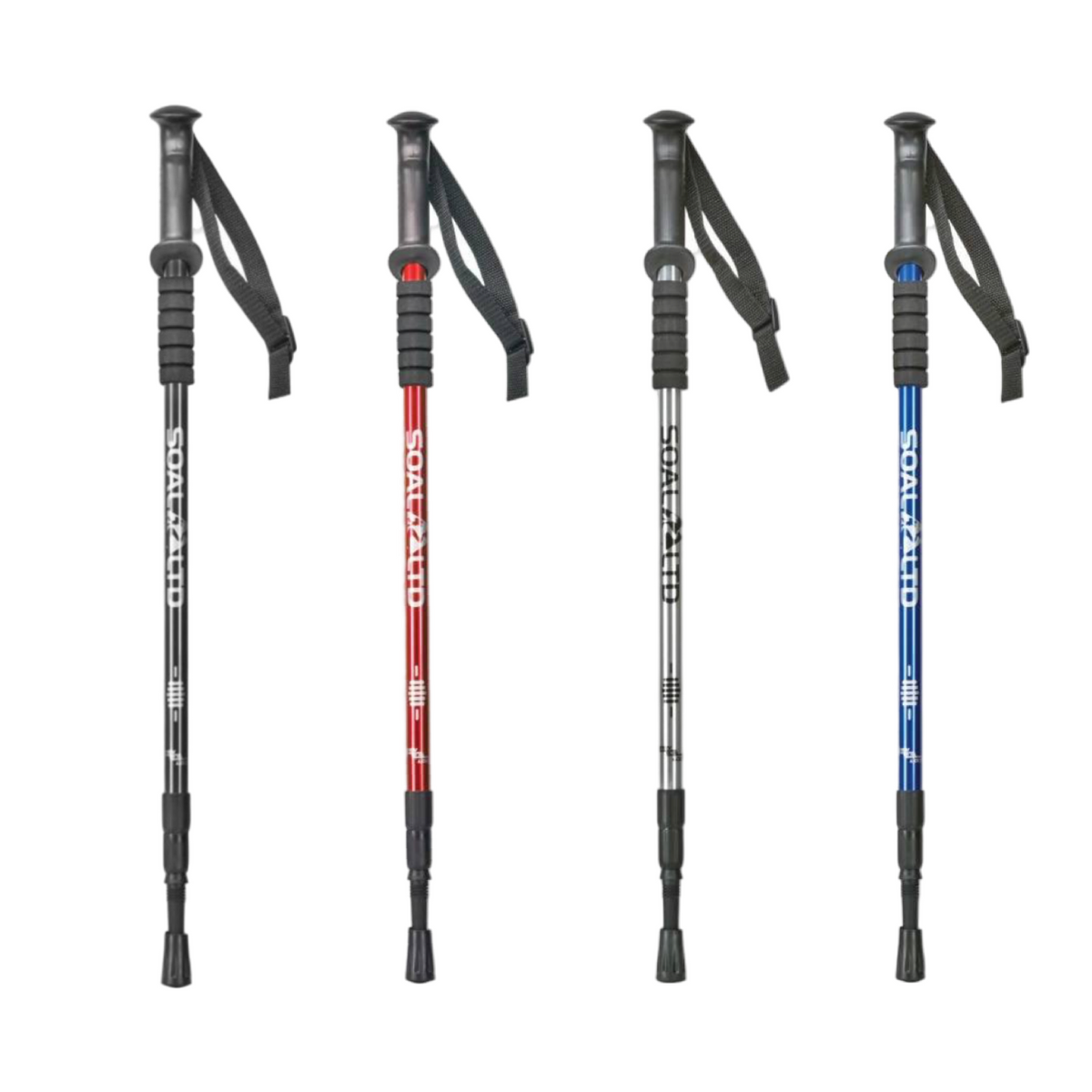 Saol LTD Expandable Aluminum Walking Stick For Hiking - Up To 54"