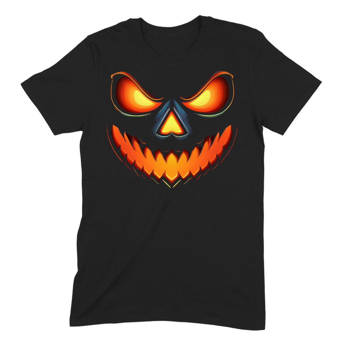 "Spooky Jack O' Lantern Smile" Premium Midweight Ringspun Cotton T-Shirt - Mens/Womens Fits