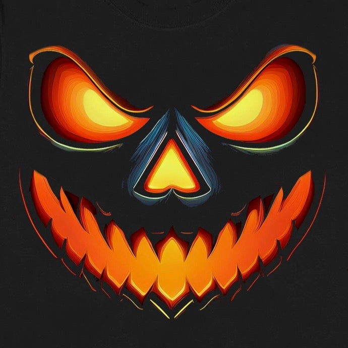 "Spooky Jack O' Lantern Smile" Premium Midweight Ringspun Cotton T-Shirt - Mens/Womens Fits