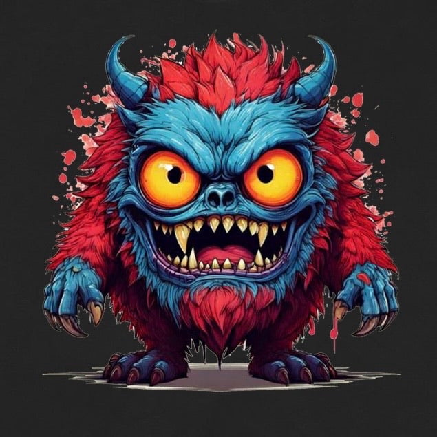 "Cute Red Monster" Premium Midweight Ringspun Cotton T-Shirt - Mens/Womens Fits